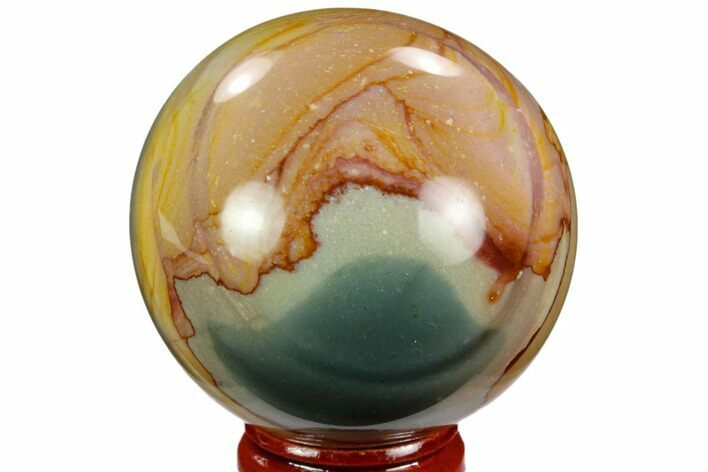 Polished Polychrome Jasper Sphere - Madagascar #124130